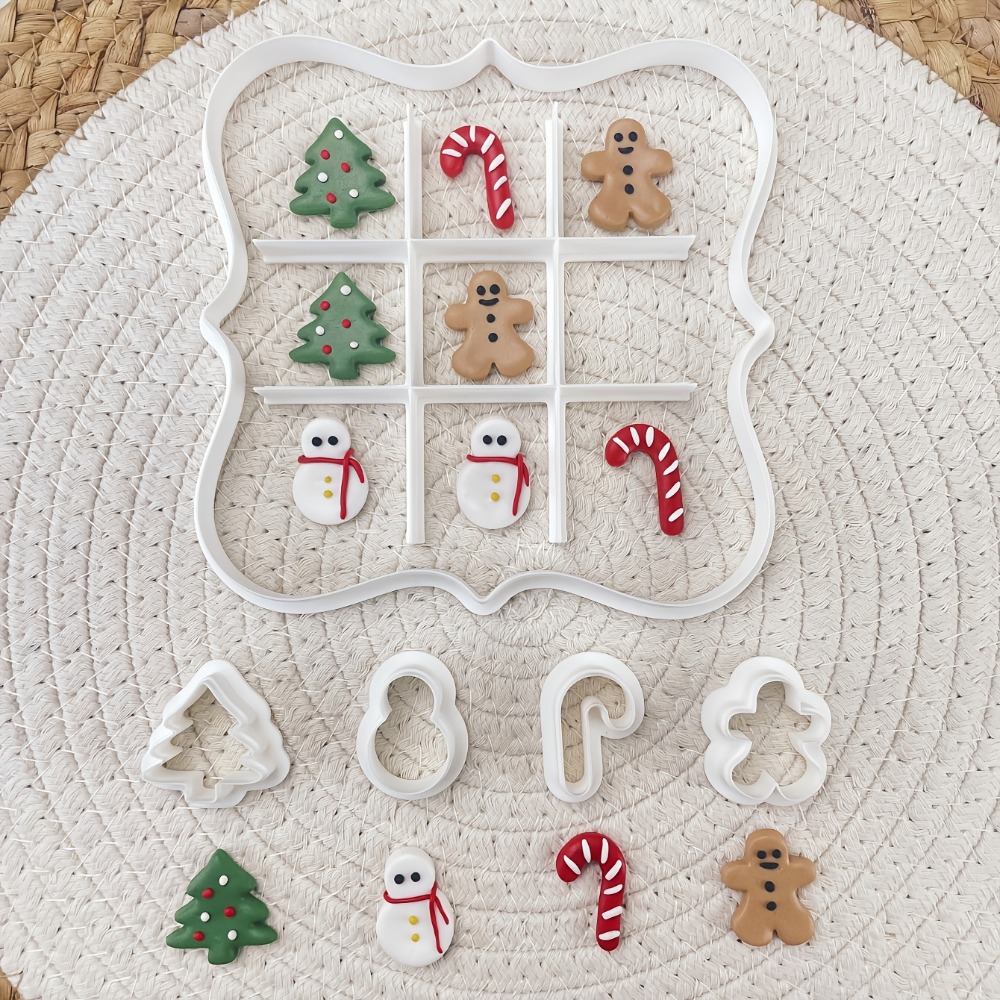 Cookies Pack - 6-delige Kerst Tic Tac Toe Koekjesvormpjes