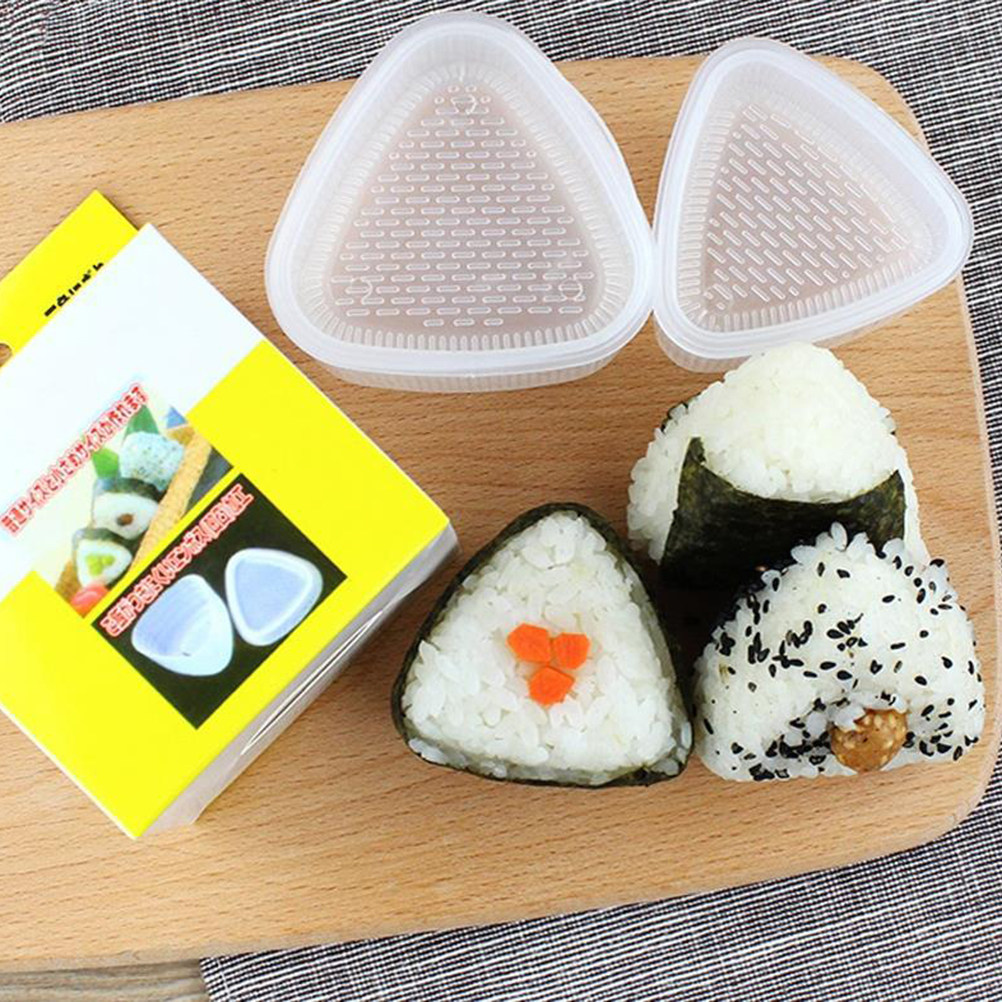 Seaweed Snack - 2-delige set driehoekige rijstbalvormen, voedselveilige plastic