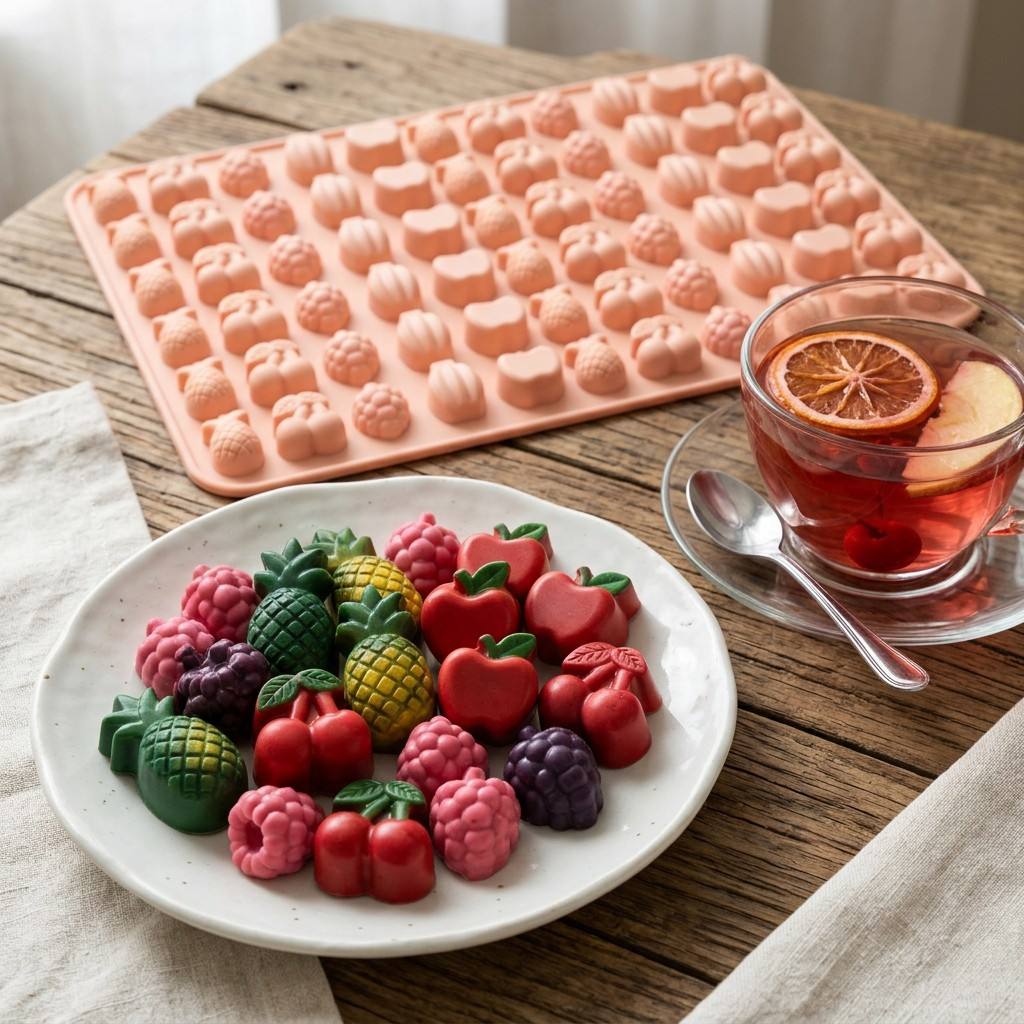 Gummy Candy - Gummy fruitvormpjes, BPA-vrije siliconenvormpjes van voedingskwaliteit,
