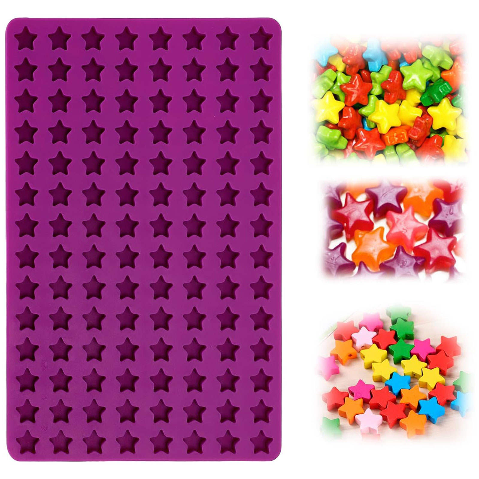 Gummy Candy - 112-delige mini-ster siliconen mal, leuke vormen