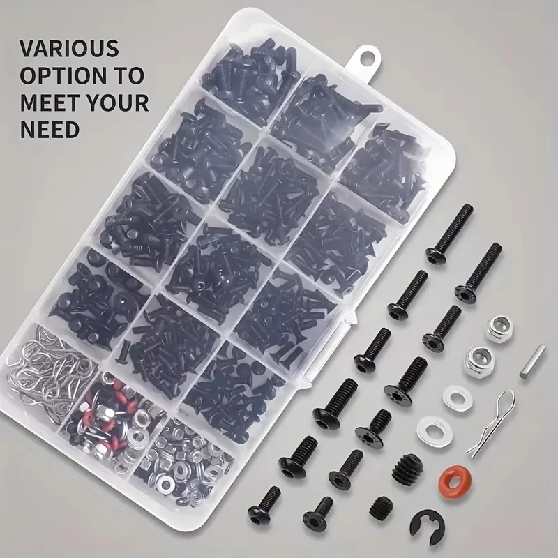 Nuts Mix - 520 stuks Universele RC-schroevenset Assortimentset Hardwarebevestigingen