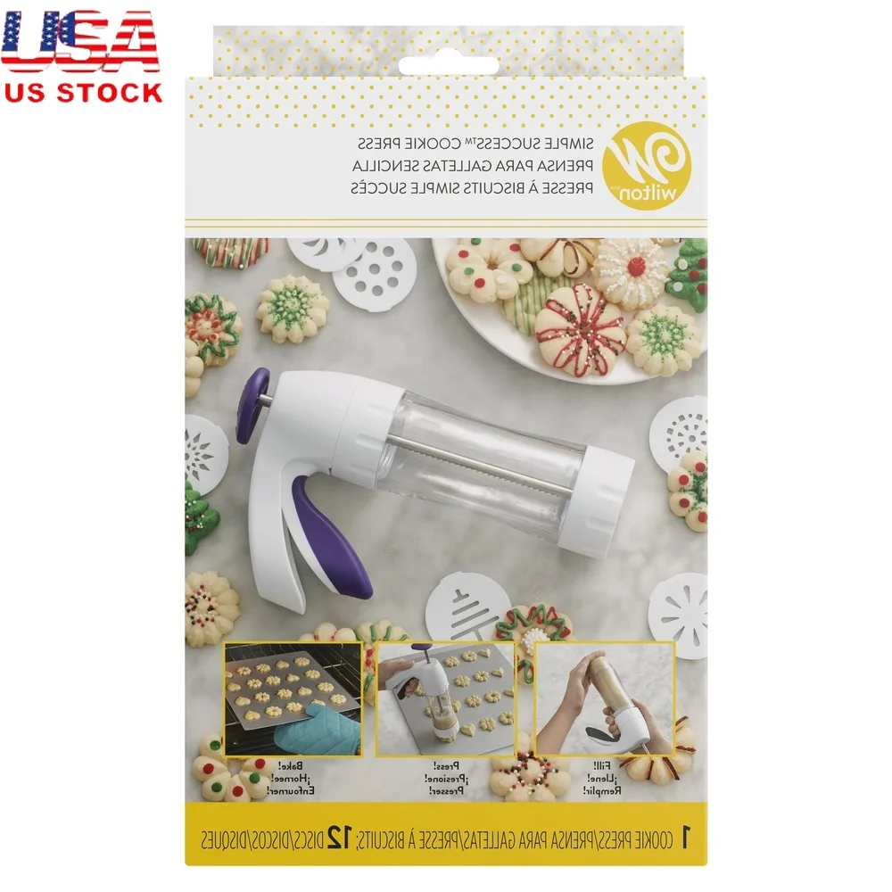 Cookies Pack - Ergonomische koekjespers 13-delige set Spritz Cookie