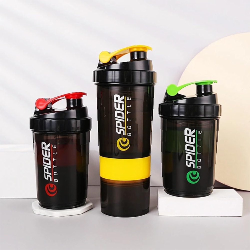 Protein Bar - 3 Lagen Shaker Protein Fles Poeder