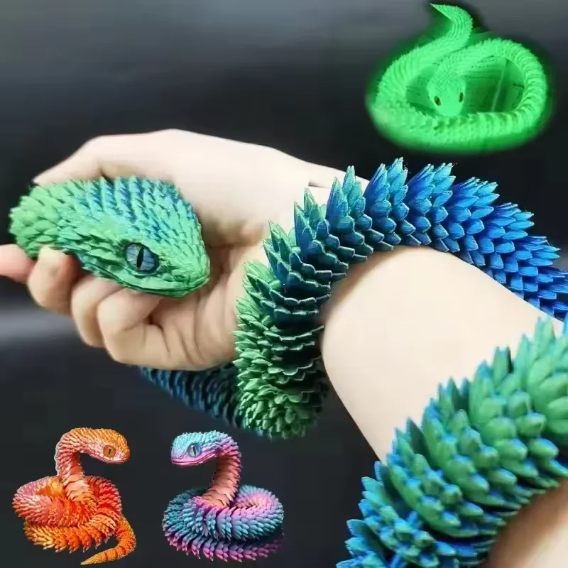 Gummy Candy - 3D-geprinte slang beweegbaar gezamenlijk fidget speelgoed