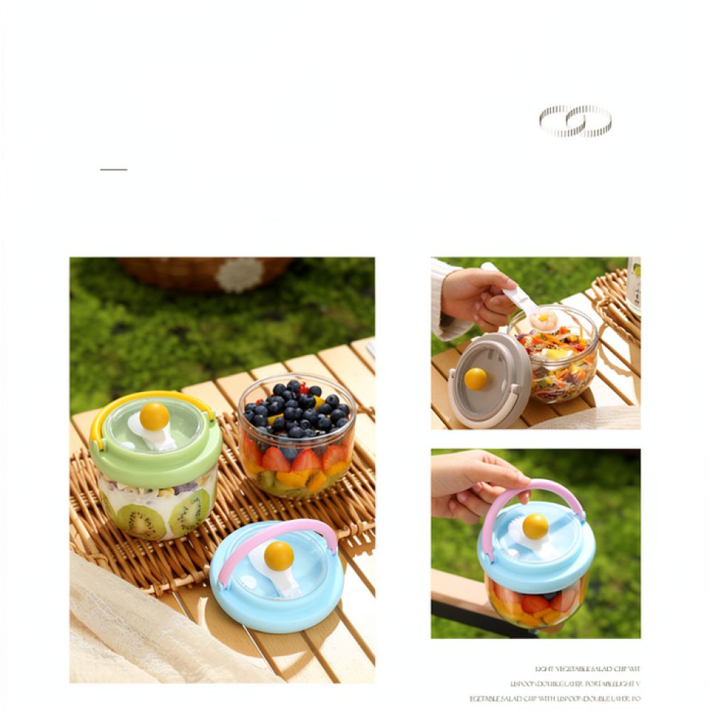 Healthy Snacks Food - Stijlvolle, draagbare saladecontainer met handvat, geschikt