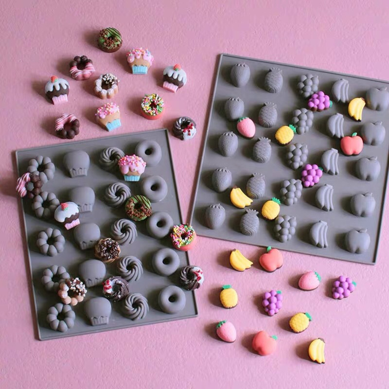 Chocolate Snack - Multicavity Fruit Siliconen Chocolade Bakvorm Donut