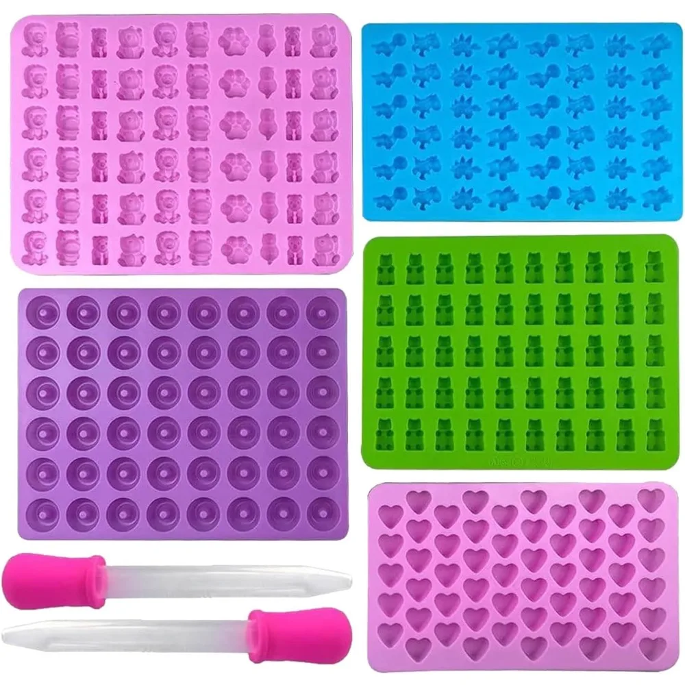 Gummy Candy - 5 Stuks Snoep Siliconen Mallen Met