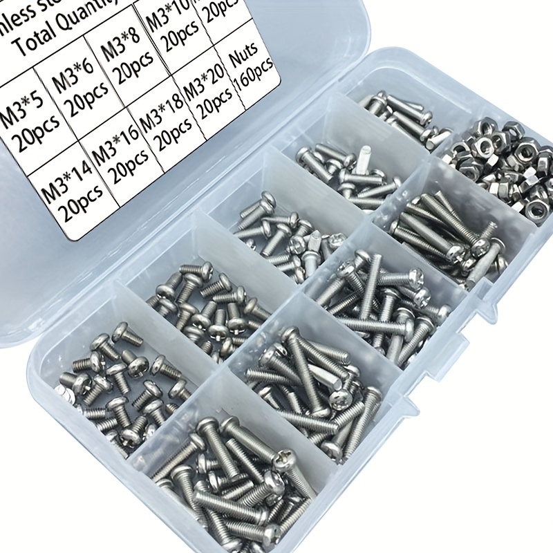340 stuks M3 roestvrijstalen P - Nuts Mix recensie en prijs