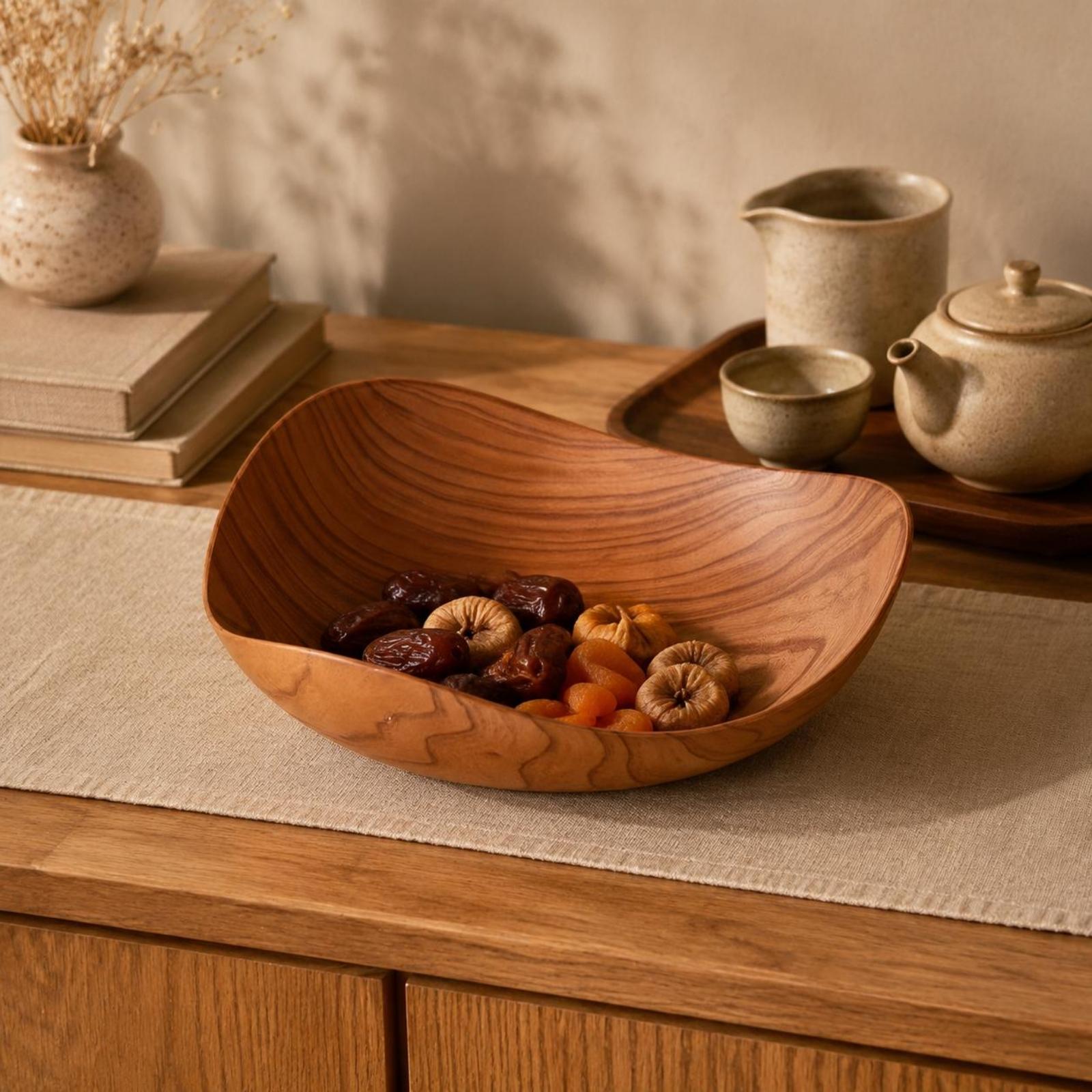 Houtenlook Plastic Fruitplatea - Dried Fruit recensie en prijs