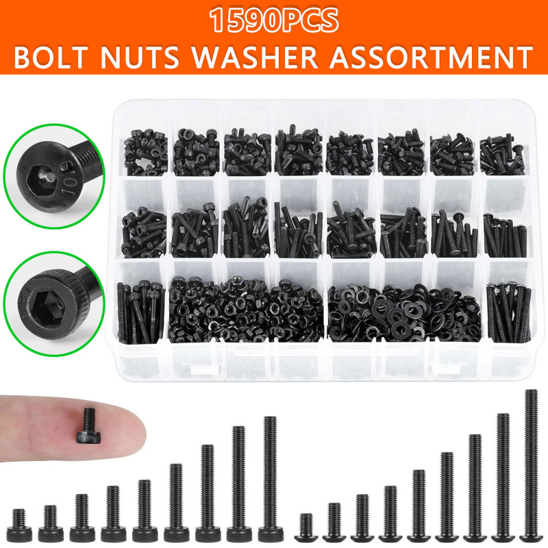 1590PCS M3 schroefassortiments - Nuts Mix recensie en prijs